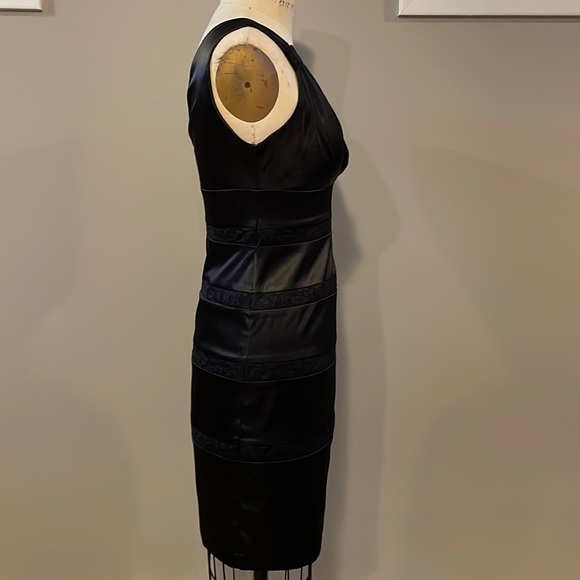 Bisou Bisou Satin and lace striped cocktail dress - Picture 7 of 8